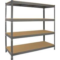 Monstershop Monster Racking Q-Rax Heavy Duty Storage Shelving, 160cm W, 60cm D in Grey