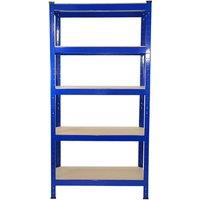 Monstershop Racking Storage Shelving Heavy Duty Garage 5 Tier 75cm Steel Shelves in Blue