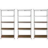 Monstershop 3 x E-Rax White Metal Racking Units