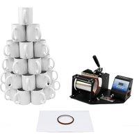 Monstershop PixMax Sublimation Mug Press & 72 Mugs in Black