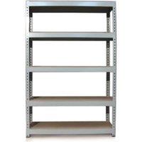 Monstershop Q-Rax Grey Metal Shelving Units - 120cm x 180cm x 50cm | Size: 120 cm x 180 cm x 50 cm