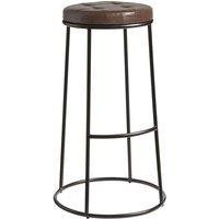 netfurniture Ducat 75 - Black Metal Frame - Vintage Brown Seat in Dark Brown