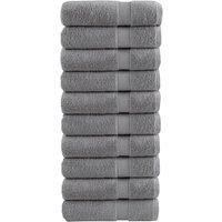 Premium Hand Towels SOLUND 10pcs Grey 50x100cm 600gsm