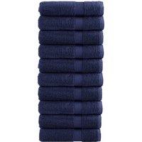 Berkfield Home Premium Hand Towels SOLUND 10pcs Navy Blue 50x100cm 600gsm