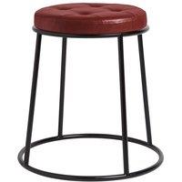 netfurniture Ducat 45 - Black Metal Frame - Vintage Red Seat in Dark Red