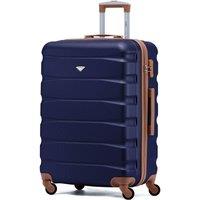 Flight Knight 25 Medium Suitcase Check-in Hold Luggage Hard Shell 4 Wheels TSA Lock in Mid Navy