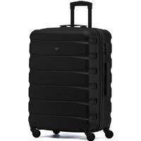 Flight Knight 25 Medium Suitcase Check-in Hold Luggage Hard Shell 4 Wheels TSA Lock in Jet Black