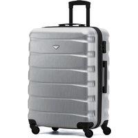 Flight Knight 25 Medium Suitcase Check-in Hold Luggage Hard Shell 4 Wheels TSA Lock in Metallics