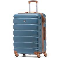 Flight Knight 25 Medium Suitcase Check-in Hold Luggage Hard Shell 4 Wheels TSA Lock in Blue