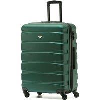 Flight Knight 25 Medium Suitcase Check-in Hold Luggage Hard Shell 4 Wheels TSA Lock in Dark Green