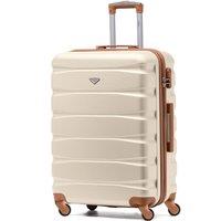 Flight Knight 25 Medium Suitcase Check-in Hold Luggage Hard Shell 4 Wheels TSA Lock in Nude