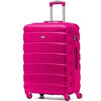 Flight Knight 25 Medium Suitcase Check-in Hold Luggage Hard Shell 4 Wheels TSA Lock in Pink