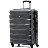 Flight Knight 25 Medium Suitcase Check-in Hold Luggage Hard Shell 4 Wheels TSA Lock in Dark Grey