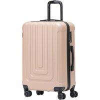 Flight Knight Medium 26 Hard Shell Check in Suitcase 8 Spinner Wheels Hold Luggage in Light Beige | Size: Cabin