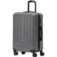 Flight Knight Medium 26 Hard Shell Check in Suitcase 8 Spinner Wheels Hold Luggage in Grey