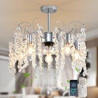20in Ceiling Fans with Lights Chrome