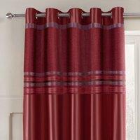 Intimates Renatta Ready Made Eyelet Curtains in Wine | Size: 168 cm width x 183 cm drop