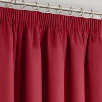 Velosso Manhattan Pencil Pleat Blackout Curtains in Red | Size: 110 cm width x 183 cm drop