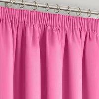 Velosso Manhattan Pencil Pleat Blackout Curtains in Fuchsia | Size: 228 cm width x 228 cm drop