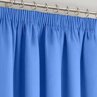 Velosso Manhattan Pencil Pleat Blackout Curtains in Blue | Size: 228 cm width x 228 cm drop