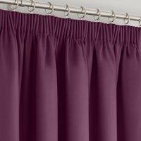 Velosso Manhattan Pencil Pleat Blackout Curtains in Plum | Size: 165 cm width x 220 cm drop