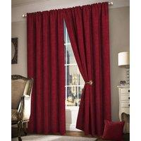 Intimates Luxury Plain Chenille Eyelet Curtains in Wine | Size: 117 cm width x 183 cm drop
