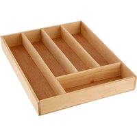 Orsina 5 Compartment Cutlery Tray, Kitchen Utensil Organizer, 5 Section Birchwood Tray, Cutlery Drawer Organiser in Natural
