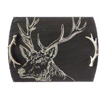 Selbrae House Slate Serving Tray - Medium - Stag in Dark Grey | Size: 1 Pack