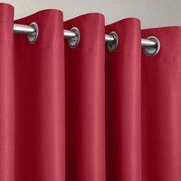 Velosso Manhattan Thermal Blackout Ready Made Eyelet Curtains in Red | Size: 110 cm width x 137 cm drop