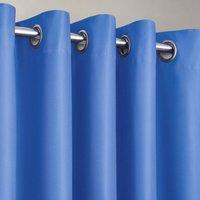 Velosso Manhattan Thermal Blackout Ready Made Eyelet Curtains in Blue | Size: 165 cm width x 220 cm drop