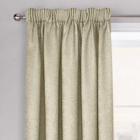Velosso Westwood Dimout Pencil Pleat Curtains in Beige | Size: 117 cm width x 137 cm drop