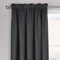 Velosso Westwood Dimout Pencil Pleat Curtains in Black | Size: 228 cm width x 183 cm drop