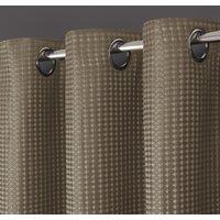 Velosso Waffle Weave Total Blackout Jacquard Eyelet Header Curtains in Natural | Size: 168 cm width x 183 cm drop