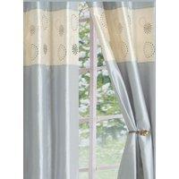 Intimates Rimini Floral Eyelet Single Panel Door Curtain in Silver | Size: 117 cm width x 229 cm drop