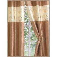 Intimates Rimini Floral Eyelet Single Panel Door Curtain in Beige | Size: 117 cm width x 229 cm drop