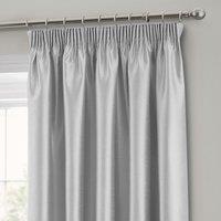 Intimates Faux Silk Pencil Pleat Curtains in Silver | Size: 168 cm width x 137 cm drop