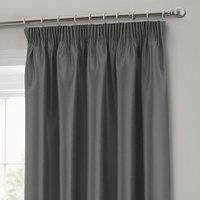 Intimates Faux Silk Pencil Pleat Curtains in Charcoal | Size: 168 cm width x 137 cm drop
