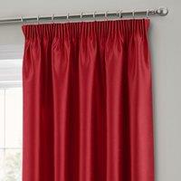 Intimates Faux Silk Pencil Pleat Curtains in Red | Size: 168 cm width x 229 cm drop