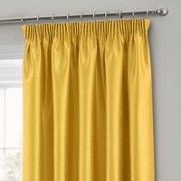 Intimates Faux Silk Pencil Pleat Curtains in Mustard | Size: 117 cm width x 183 cm drop