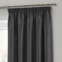 Intimates Faux Silk Pencil Pleat Curtains in Black | Size: 168 cm width x 137 cm drop
