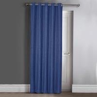 Velosso Waffle Jacquard Total Blackout Single Panel Door Curtain in Navy | Size: 117 cm width x 214 cm drop