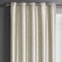 Velosso Evisa Thermal Dimout Ready Made Eyelet Curtains in Cream | Size: 117 cm width x 137 cm drop