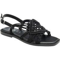 Ravel Women's 'Elrig' Textile Weave Flat Sandals in Black | Size: 5