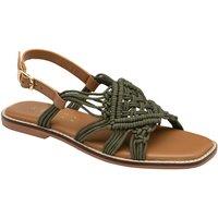 Ravel Women's 'Elrig' Textile Weave Flat Sandals in Olive | Size: 4