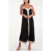 HOXTON GAL Women's Relaxed Fit Cami Midi Dress in Black