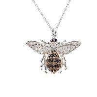 Latelita Women's Honey Bee Pendant Necklace Silver in White