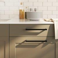 Berkfield Home Cabinet Handles 10 pcs Black 224 mm Stainless Steel