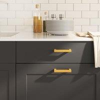 Berkfield Home Cabinet Handles 10 pcs Gold 96 mm Stainless Steel