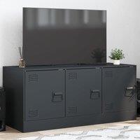 Berkfield Home TV Cabinet Anthracite 99x39x44 cm Steel in Black | Size: 99 x 39 x 44 cm