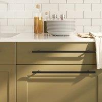 Berkfield Home Cabinet Handles 10 pcs Black 320 mm Stainless Steel